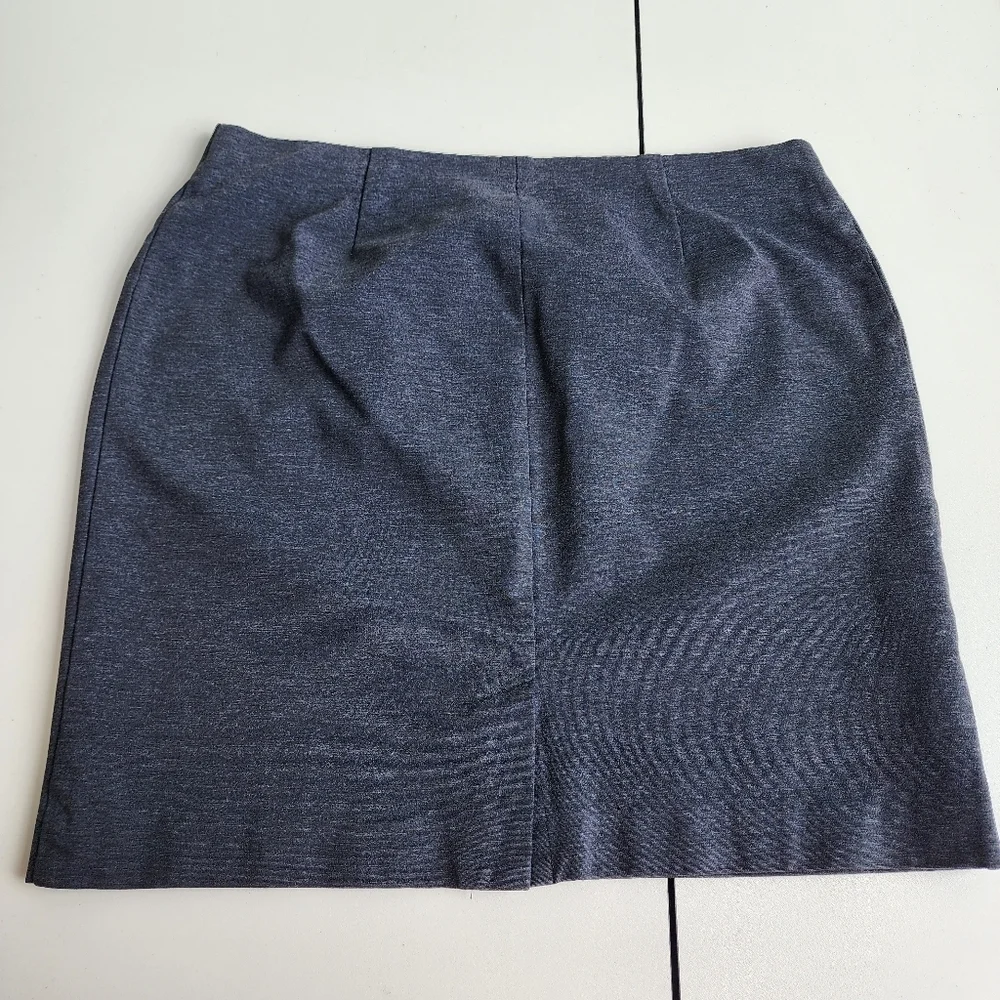 J.Jill Charcoal Gray Womens Pull On Stretch Ponte Pencil Skirt Jersey Petite MP
